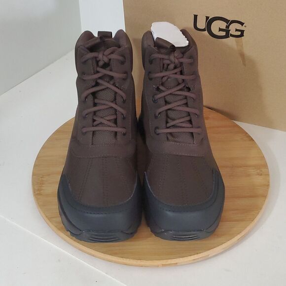 UGG Men's Emmett Waterproof Leather Duck Boot Stout Size 9 NIB - Picture 2 of 14